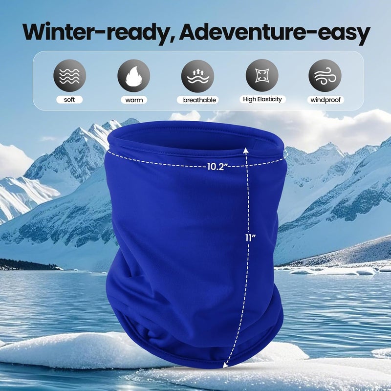 Beehow Store Neck Gaiter Windproof Winter Ski Mask Face Scarf for Men Women Fleece Lining for Skiing Hiking Running Motorcycling - Image 2